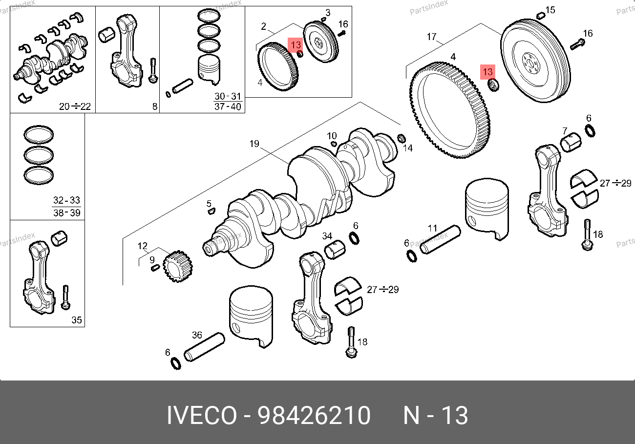 Подшипник маховика — IVECO 98426210 — 98426210