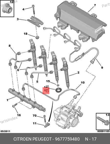 Сальник (кольцо уплотнительное) форсунки (Евро-5) — PEUGEOT / CITROËN 9677759480 — 9677759480