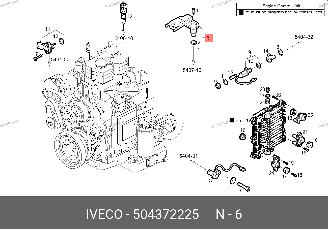 Датчик давления воздуха во впускном коллекторе — IVECO 504372225 — 504372225