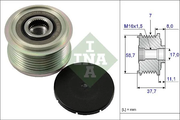 Шкив генератора 535012810 INA — 535012810