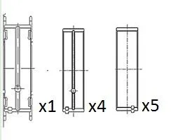 Вкладыши коренные 3.0 STD ком-т Fiat 500054637 IVECO — 500054637