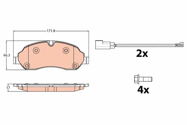 Колодки тормозные Ford Transit Tr14 (передние) BES 4174 1842632 BESER — BES 4174 1842632