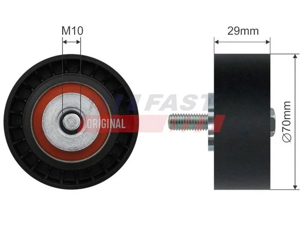 Ролик генератора обводной Ducato 2.3 /504000412 25101074.1 FIAT — 25101074.1