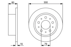 Диск тормозной R16 Boxer 250-290 кузов Fiat Ducato (задний, D300mm) 0 986 479 317 PEUGEOT — 0 986 479 317
