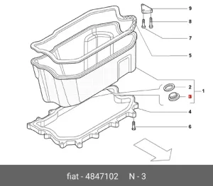 Пробка масленного картера (сливная) 250 кузов 4847102 FIAT — 4847102