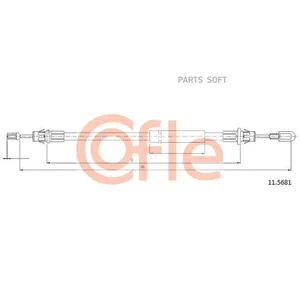 Трос ручного тормоза Ford Transit (правый, ШАССИ) 92115681 COFLE — 92115681
