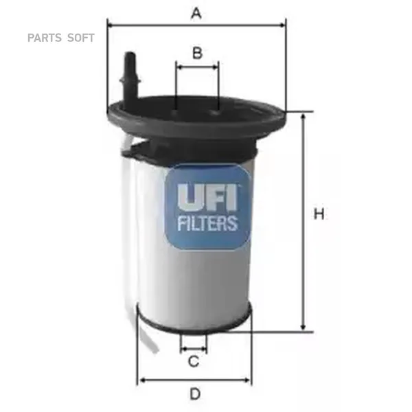 Фильтр топливный 250 кузов Fiat OEM 77366607E 2605200 UFI — 2605200
