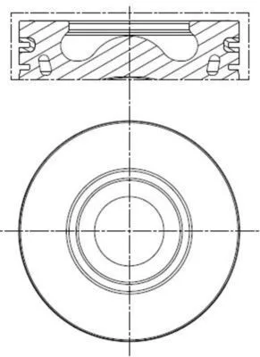 Поршень в сборе 125-155 л/с 86,01 + 0.5 Ford Transit 013PI00137002 050 MAHLE — 013PI00137002   050