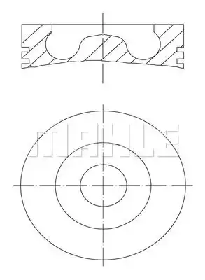 Поршень в сборе 125-155 л/с 86,01 013PI00137000 STD MAHLE — 013PI00137000 STD