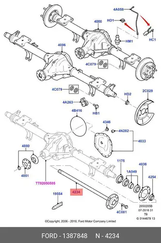 Полуось Ford T144102 — 1387848