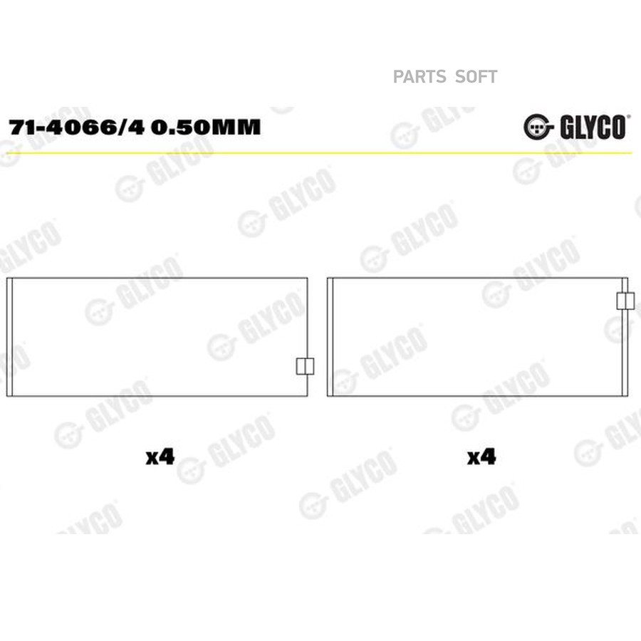 Вкладыши шатунне 0,5 Federal Mogul 7140664050MM FORD — 7140664050MM