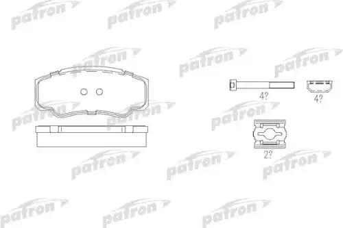 Колодки ЗАДНИЕ елабуга PBP1480 PATRON — pBP1480