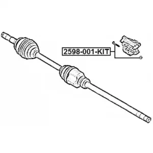 болт подвесного подшипника Peugeot 325204 — 2598001kit