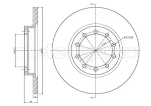 Диск тормозной 140-155 оригинал Ford Transit (задний, 06-14) 1488311 — 1488311