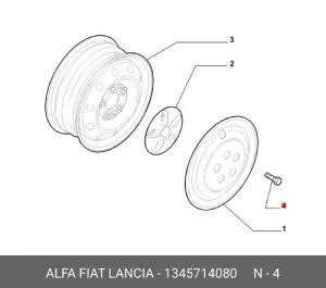 Болт колесный R16 Fiat ЕЛАБУГА — 1345714080