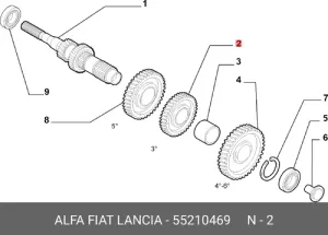 Шестерня 3 передачи ФИАТ 244 3хвалка на первич Fiat Ducato 55210469 — 55210469