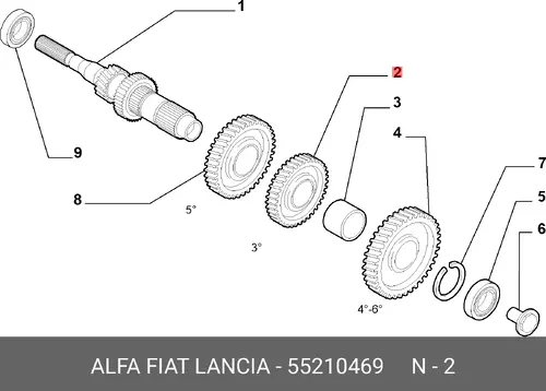 Шестерня 3 передачи ФИАТ 244 3хвалка на первич Fiat Ducato 55210469 — 55210469