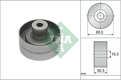 Ролик промежуточный обводной 155 Ford INA 1717608 — 532091010