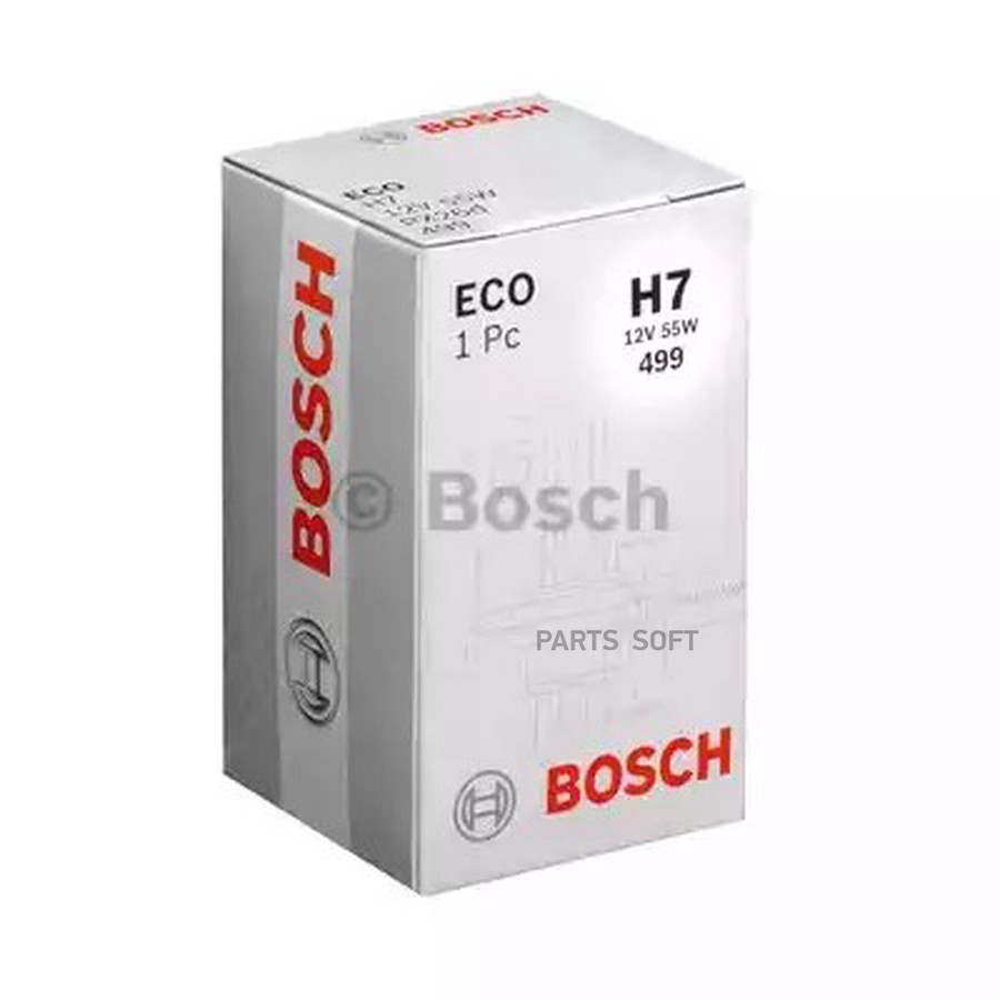Лампа автомобильная BOSCH H7 ECO 55W 12V патрон Px26d 1987302804 картон 1 шт. — 1987302804
