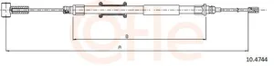 Трос ручного тормоза Peugeot (задний) TUR 572-1213 474617 TURTEL — TUR 572-1213 474617