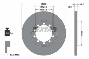 Диск тормозной 115 л/с Ford Transit (задний) 50378 1464031 AYD — 50378 1464031