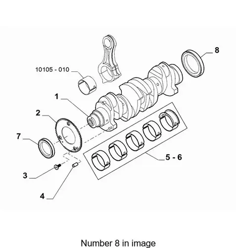 Сальник коленвала задний ( 250) 504078511 FIAT — 504078511