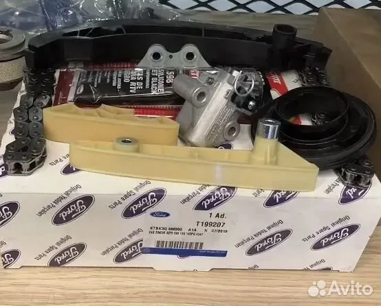 Комплект ГРМ Ford Transit (115/140/155 л.с, цепь.успокоители.гидро-ль.) T199207/ JMC — T199207/