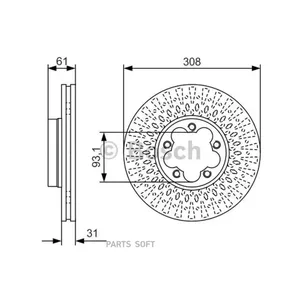 Диск тормозной передний Tr14 0986479C99 BOSCH — 0986479C99